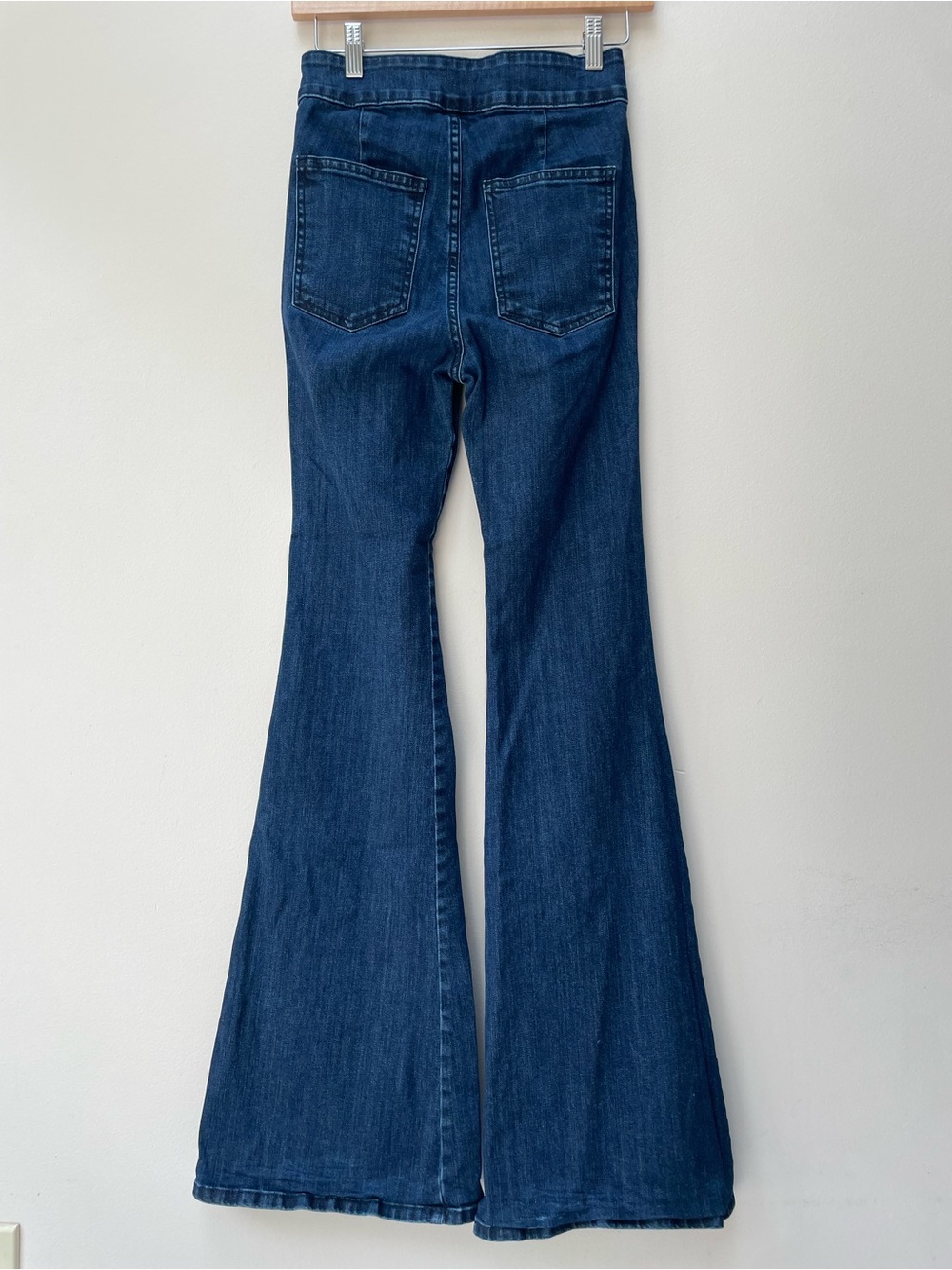 Ramy Brook Romee High Waisted Flare Jeans Dark Wash Blue Cotton Denim Size 24 - Picture 9 of 14